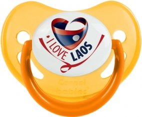 I Love Laos Sucette Physiologique Jaune phosphorescente