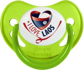 I Love Laos Sucette Physiologique Vert phosphorescente