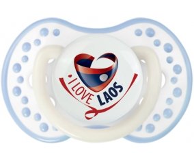I Love Laos Sucette LOVI Dynamic Blanc-cyan classique