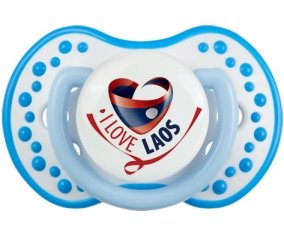 I Love Laos Sucette LOVI Dynamic Blanc-bleu phosphorescente