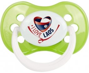 I Love Laos Sucette Anatomique Vert classique