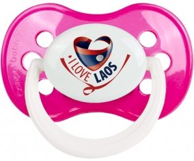 I Love Laos Sucette Anatomique Rose foncé classique