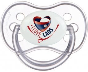 I Love Laos Sucette Anatomique Transparente classique