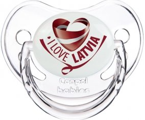 I Love Latvia Tétine Physiologique Transparent classique