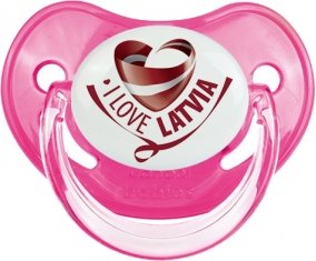 I Love Latvia Tétine Physiologique Rose classique