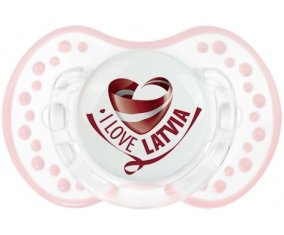 I Love Latvia Sucete LOVI Dynamic Retro-blanc-rose-tendre classique