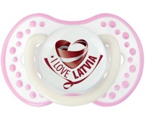 I Love Latvia Sucete LOVI Dynamic Blanc-rose phosphorescente