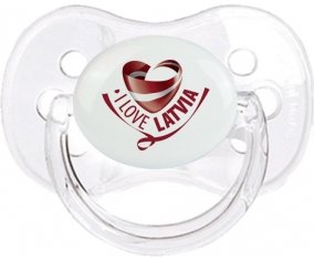 I Love Latvia Sucete Cerise Transparent classique
