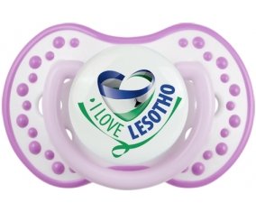 I Love Lesotho Tétine LOVI Dynamic Blanc-mauve classique