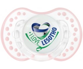 I Love Lesotho Tétine LOVI Dynamic Retro-blanc-rose-tendre classique