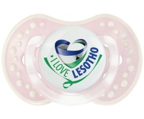 I Love Lesotho Tétine LOVI Dynamic Retro-rose-tendre classique