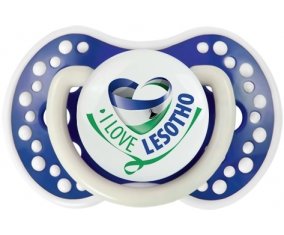 I Love Lesotho Tétine LOVI Dynamic Bleu-marine phosphorescente