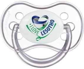 I Love Lesotho Sucette Anatomique Transparente classique