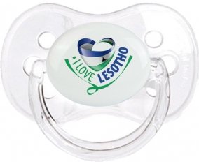 I Love Lesotho Sucette Cerise Transparent classique