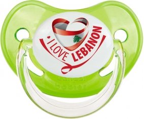 I Love Lebanon Sucette Physiologique Vert classique