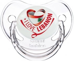 I Love Lebanon Sucette Physiologique Transparent classique