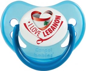 I Love Lebanon Sucette Physiologique Bleue phosphorescente