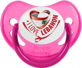 I Love Lebanon Sucette Physiologique Rose phosphorescente