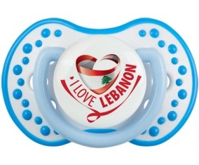I Love Lebanon Sucette LOVI Dynamic Blanc-bleu phosphorescente