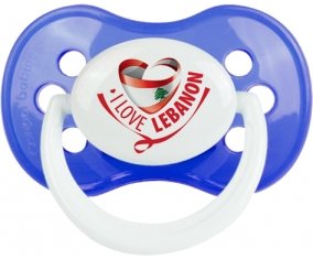 I Love Lebanon Tétine Anatomique Bleu classique