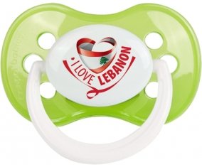 I Love Lebanon Tétine Anatomique Vert classique