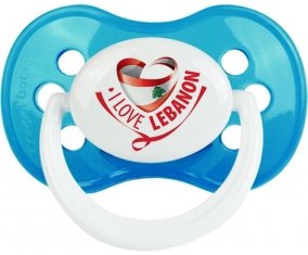 I Love Lebanon Tétine Anatomique Cyan classique