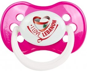 I Love Lebanon Tétine Anatomique Rose foncé classique