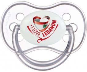 I Love Lebanon Tétine Anatomique Transparente classique
