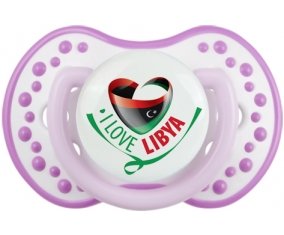 I Love Libya Sucette LOVI Dynamic Blanc-mauve classique