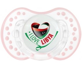 I Love Libya Sucette LOVI Dynamic Retro-blanc-rose-tendre classique