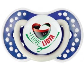 I Love Libya Sucette LOVI Dynamic Bleu-marine phosphorescente