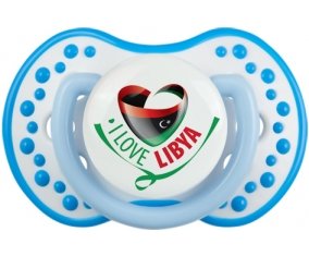 I Love Libya Sucette LOVI Dynamic Blanc-bleu phosphorescente