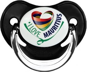 I Love Mauritus Tétine Physiologique Noir classique