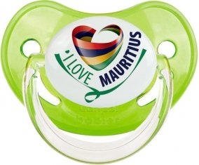 I Love Mauritus Tétine Physiologique Vert classique