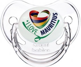 I Love Mauritus Tétine Physiologique Transparent classique