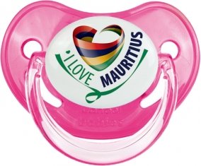 I Love Mauritus Tétine Physiologique Rose classique
