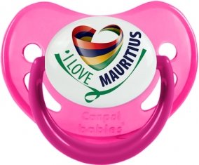 I Love Mauritus Tétine Physiologique Rose phosphorescente
