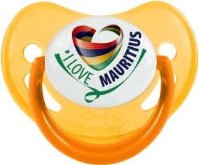 I Love Mauritus Tétine Physiologique Jaune phosphorescente