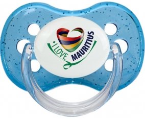 I Love Mauritus Sucete Cerise Bleu à paillette