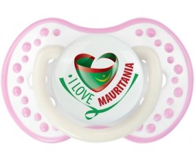 I Love Mauritania Tétine LOVI Dynamic Blanc-rose phosphorescente
