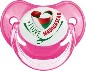 I Love Madagascar Sucette Physiologique Rose classique