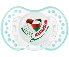 I Love Madagascar Sucette LOVI Dynamic Retro-blanc-lagon classique