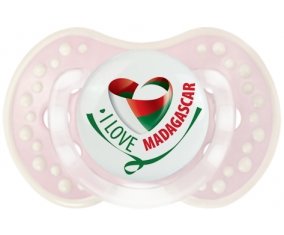 I Love Madagascar Sucette LOVI Dynamic Retro-rose-tendre classique