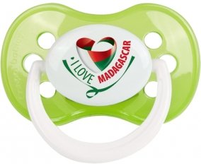 I Love Madagascar Tétine Anatomique Vert classique