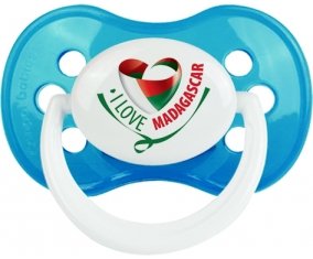 I Love Madagascar Tétine Anatomique Cyan classique