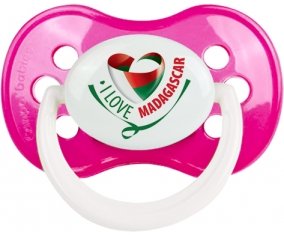 I Love Madagascar Tétine Anatomique Rose foncé classique
