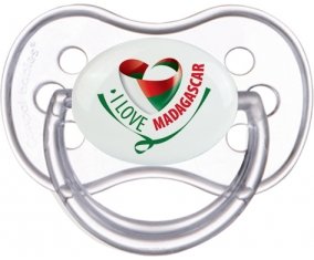 I Love Madagascar Tétine Anatomique Transparente classique
