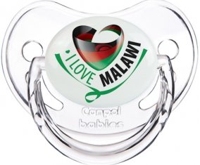 I Love Malawi Sucette Physiologique Transparent classique