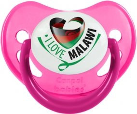 I Love Malawi Sucette Physiologique Rose phosphorescente
