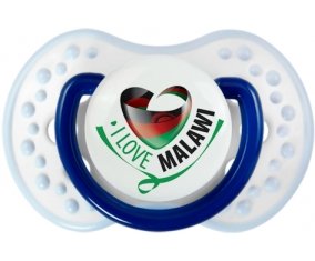 I Love Malawi Sucette LOVI Dynamic Marine-blanc-bleu classique